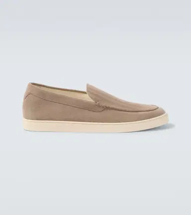Brunello Cucinelli Chevron suede slip-on shoes | Thumbnail 4