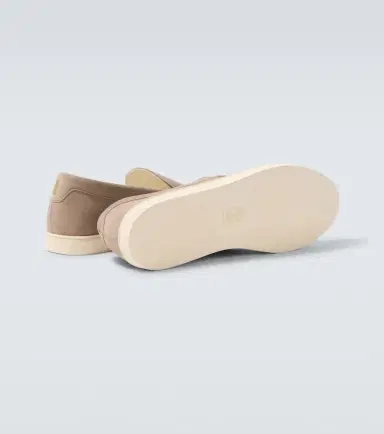 Brunello Cucinelli Chevron suede slip-on shoes | Thumbnail 5