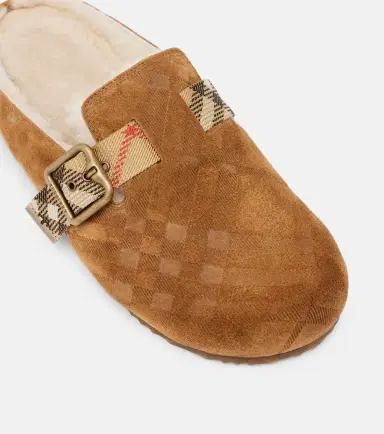 Burberry Urchin shearling-lined suede clogs | Thumbnail 2 Burberry Urchin shearling-lined suede clogs | Thumbnail 2