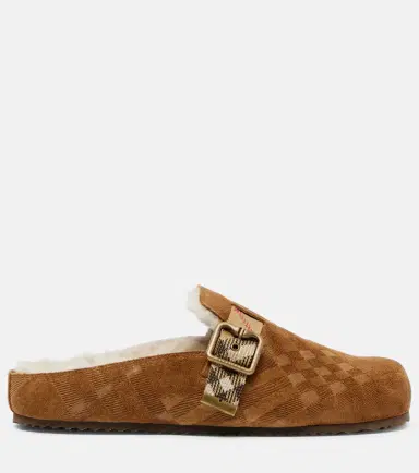 Burberry Urchin shearling-lined suede clogs | Thumbnail 3 Burberry Urchin shearling-lined suede clogs | Thumbnail 3