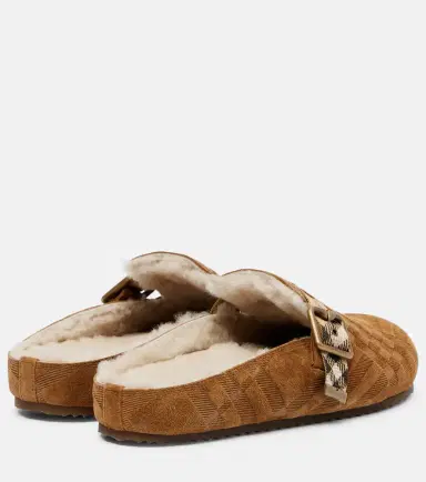 Burberry Urchin shearling-lined suede clogs | Thumbnail 4 Burberry Urchin shearling-lined suede clogs | Thumbnail 4