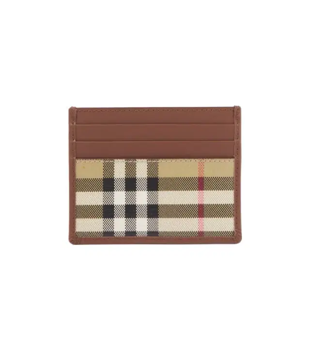 Burberry Check canvas card holder