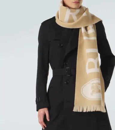 Burberry Logo wool scarf | Thumbnail 2