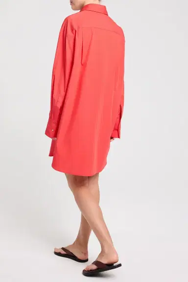 TWP Big Joe Shirt Dress - Tomato | Thumbnail 4 TWP Big Joe Shirt Dress - Tomato | Thumbnail 4