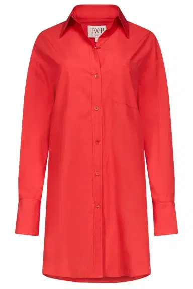 TWP Big Joe Shirt Dress - Tomato | Thumbnail 1 TWP Big Joe Shirt Dress - Tomato | Thumbnail 1