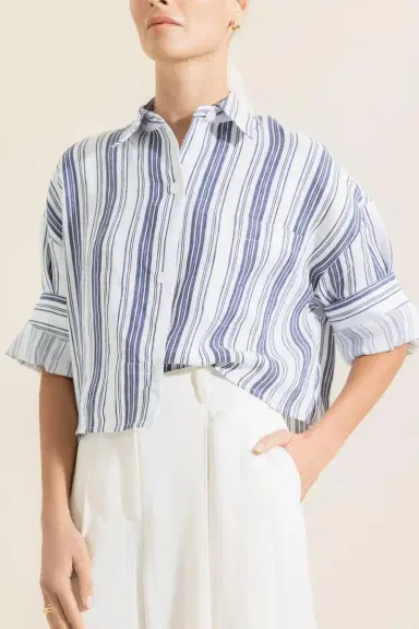 TWP Next Ex Top - Ivory Navy Stripe | Thumbnail 3