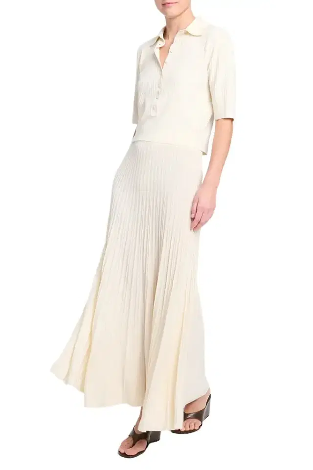 TWP Pleated Midi Skirt