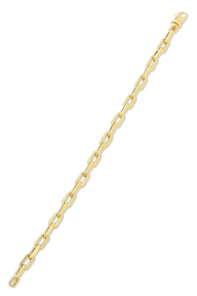 SARA WEINSTOCK Small Rectangle Charm Chain Bracelet