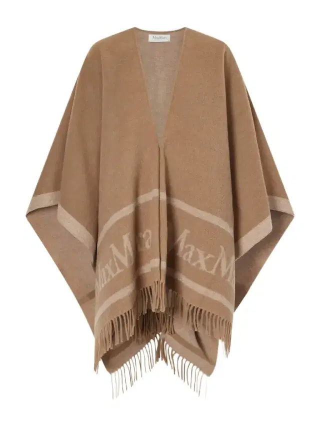 Fringed Wool-jacquard Cape