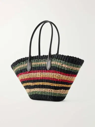 Polo Ralph Lauren Bellport Medium Leather-trimmed Raffia Tote | Thumbnail 4 Polo Ralph Lauren Bellport Medium Leather-trimmed Raffia Tote | Thumbnail 4