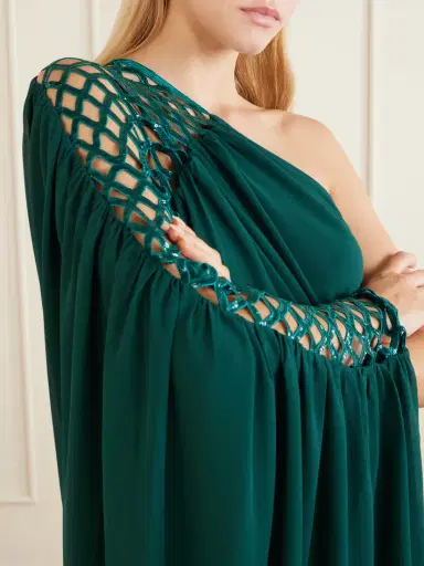 Dima Ayad One-shoulder Sequin-embellished Crepe Dress | Thumbnail 4 Dima Ayad One-shoulder Sequin-embellished Crepe Dress | Thumbnail 4