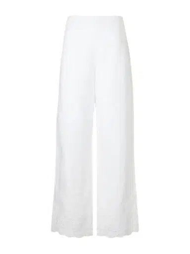 Staud Oscar Embroidered Linen Straight-leg Pants | Thumbnail 1 Staud Oscar Embroidered Linen Straight-leg Pants | Thumbnail 1