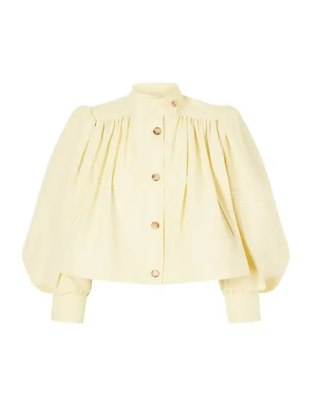 Chloé Gathered Cotton And Linen-blend Jacket