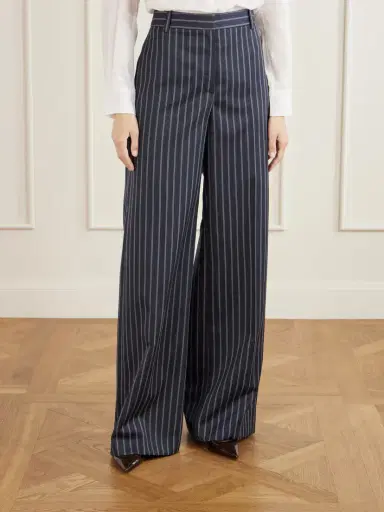 Nili Lotan Rivers Striped Wool Wide-leg Pants | Thumbnail 3 Nili Lotan Rivers Striped Wool Wide-leg Pants | Thumbnail 3
