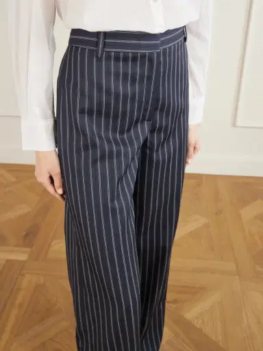 Nili Lotan Rivers Striped Wool Wide-leg Pants | Thumbnail 5 Nili Lotan Rivers Striped Wool Wide-leg Pants | Thumbnail 5