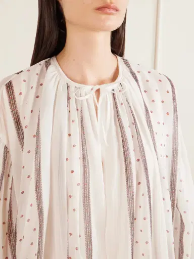 LIBEROWE Isla Printed Gathered Silk-chiffon Mini Dress | Thumbnail 4