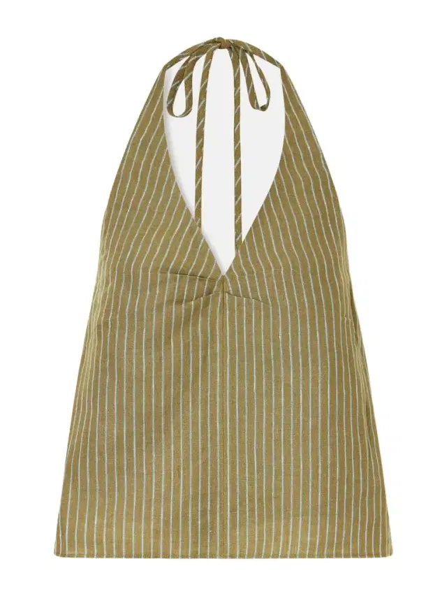 Corso Striped Linen Halterneck Top