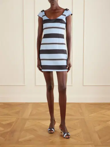 Manolo Blahnik + Emilia Wickstead Callamu 50 Striped Grosgrain Mules | Thumbnail 4