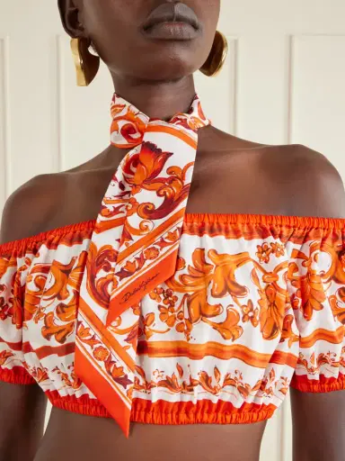 Dolce & Gabbana Floral-print Silk-twill Scarf | Thumbnail 2