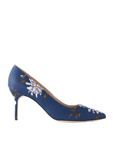 Manolo Blahnik + Emilia Wickstead 70 Floral-print Woven Pumps | Thumbnail 1