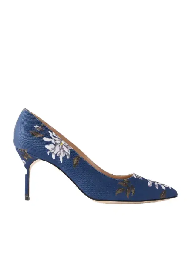 Manolo Blahnik + Emilia Wickstead 70 Floral-print Woven Pumps