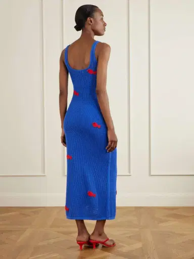 Staud + Da Adolfo Pietro Crocheted Embroidered Midi Dress | Thumbnail 3 Staud + Da Adolfo Pietro Crocheted Embroidered Midi Dress | Thumbnail 3