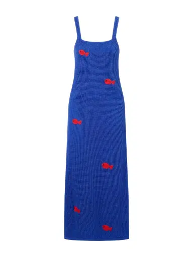 Staud + Da Adolfo Pietro Crocheted Embroidered Midi Dress | Thumbnail 1 Staud + Da Adolfo Pietro Crocheted Embroidered Midi Dress | Thumbnail 1
