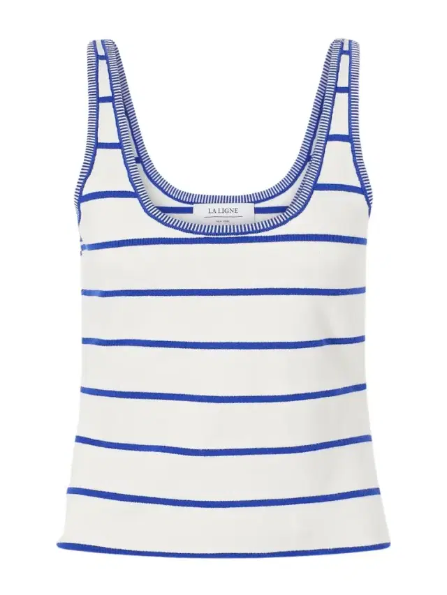 Leo Striped Cotton-jersey Tank Top