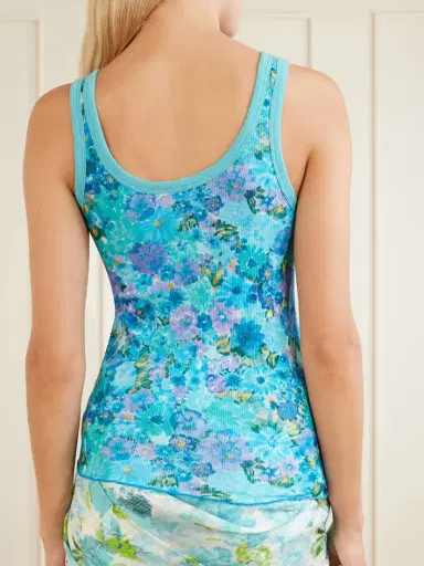 Chloé Floral-print Stretch-cotton Tank | Thumbnail 4 Chloé Floral-print Stretch-cotton Tank | Thumbnail 4