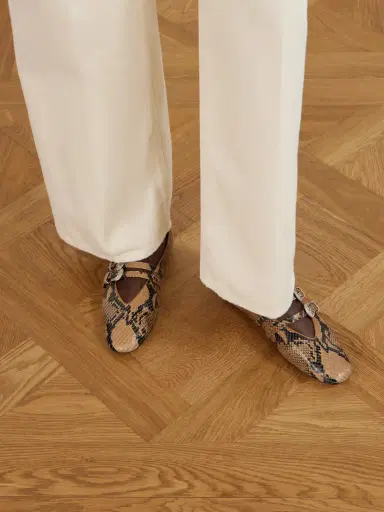 Le Monde Béryl Claudia Snake-effect Leather Ballet Flats | Thumbnail 2 Le Monde Béryl Claudia Snake-effect Leather Ballet Flats | Thumbnail 2
