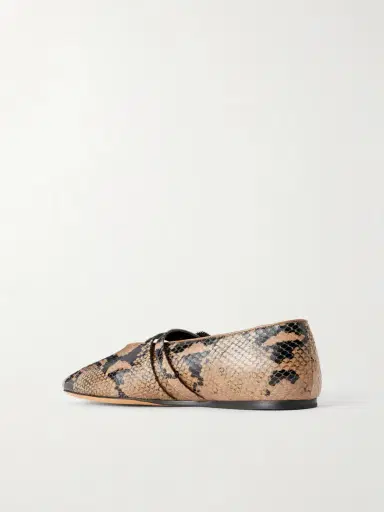Le Monde Béryl Claudia Snake-effect Leather Ballet Flats | Thumbnail 3 Le Monde Béryl Claudia Snake-effect Leather Ballet Flats | Thumbnail 3