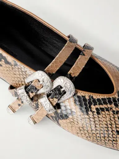 Le Monde Béryl Claudia Snake-effect Leather Ballet Flats | Thumbnail 5 Le Monde Béryl Claudia Snake-effect Leather Ballet Flats | Thumbnail 5