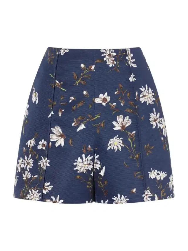 + Manolo Blahnik Floral-print Drill Shorts
