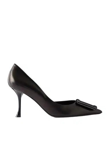 Roger Vivier Viv Ville 85 Buckled Leather Pumps | Thumbnail 1 Roger Vivier Viv Ville 85 Buckled Leather Pumps | Thumbnail 1