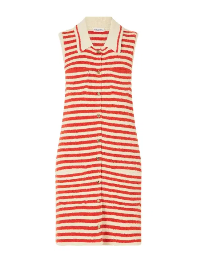 Altuzarra Mamie Striped Cotton-blend Bouclé Mini Dress