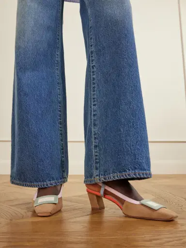 Roger Vivier Belle Vivier 45 Buckled Leather-trimmed Suede Ballet Flats | Thumbnail 2