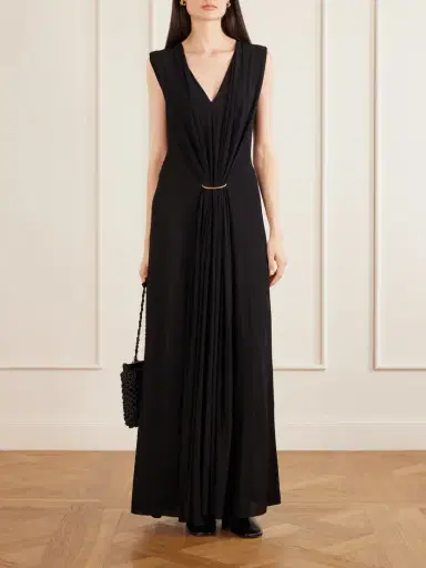 Sportmax Gathered Embellished Stretch-jersey Maxi Dress | Thumbnail 2 Sportmax Gathered Embellished Stretch-jersey Maxi Dress | Thumbnail 2