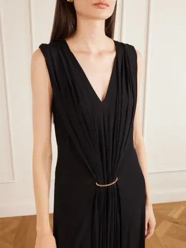 Sportmax Gathered Embellished Stretch-jersey Maxi Dress | Thumbnail 4 Sportmax Gathered Embellished Stretch-jersey Maxi Dress | Thumbnail 4