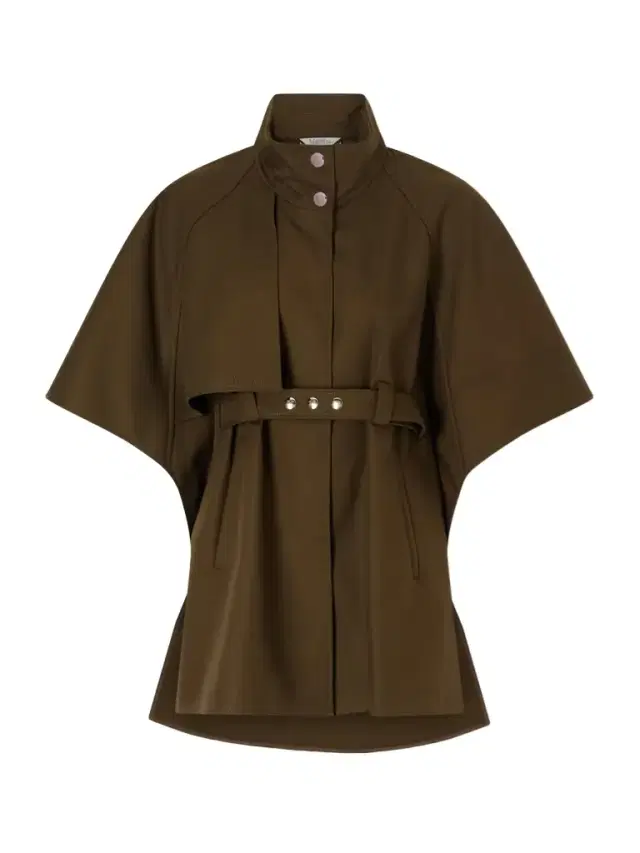 Max Mara Belted Cotton Gabardine Cape
