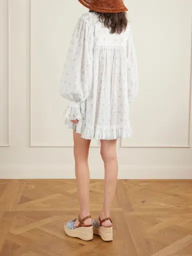 Chloé Ruffled Floral-print Cotton-voile Mini Dress | Thumbnail 3