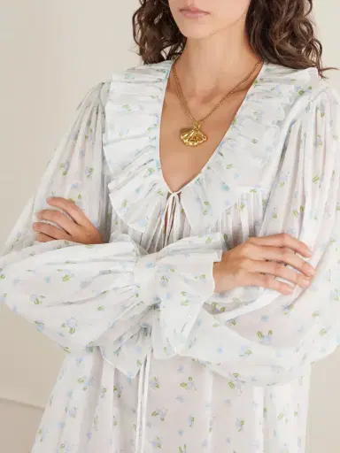 Chloé Ruffled Floral-print Cotton-voile Mini Dress | Thumbnail 4