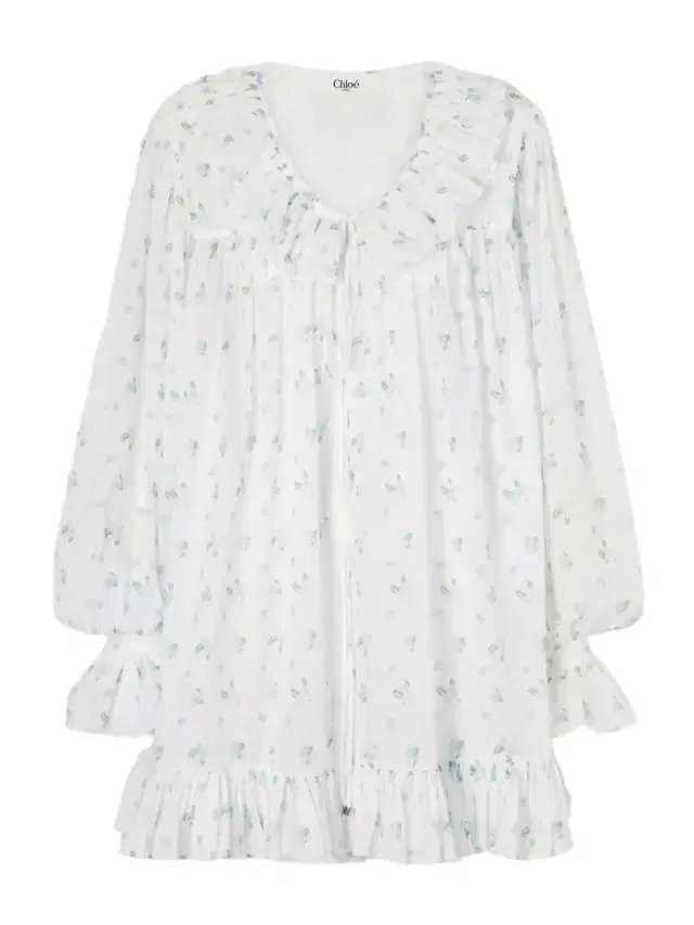Chloé Ruffled Floral-print Cotton-voile Mini Dress
