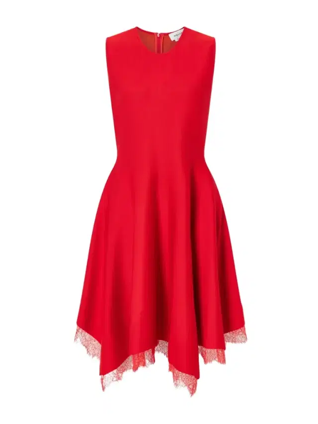Lace-trimmed Jersey Midi Dress