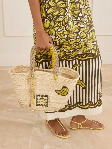 ALÉMAIS Mona Logo-appliquéd Woven Raffia-effect Bucket Bag | Thumbnail 2 ALÉMAIS Mona Logo-appliquéd Woven Raffia-effect Bucket Bag | Thumbnail 2