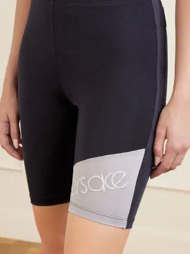 Versace Logo-embroidered Stretch-jersey Shorts | Thumbnail 4 Versace Logo-embroidered Stretch-jersey Shorts | Thumbnail 4