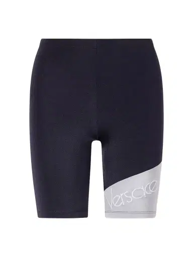 Versace Logo-embroidered Stretch-jersey Shorts | Thumbnail 1 Versace Logo-embroidered Stretch-jersey Shorts | Thumbnail 1