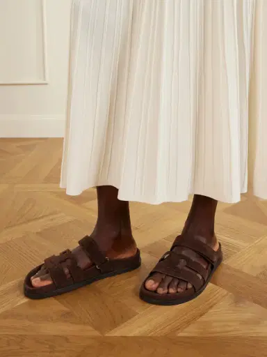 Tory Burch Ines Suede Slides | Thumbnail 2 Tory Burch Ines Suede Slides | Thumbnail 2