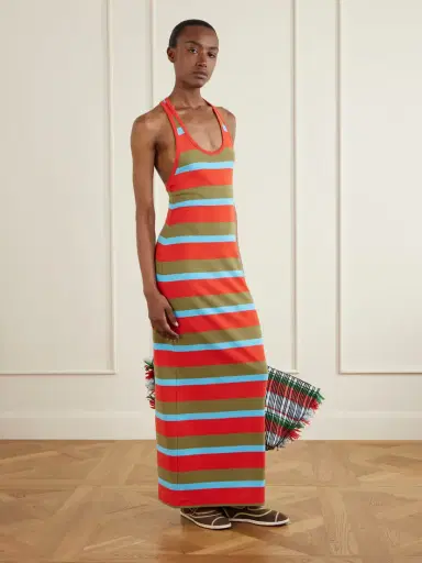Staud Encino Striped Cotton-blend Maxi Dress | Thumbnail 2