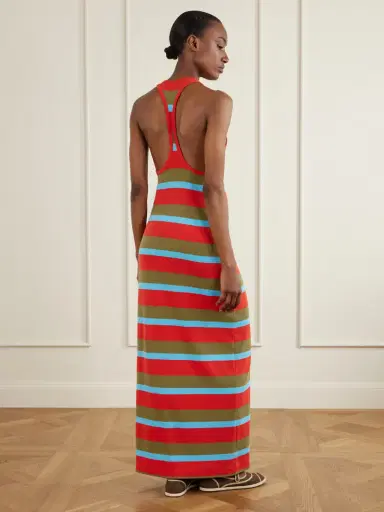 Staud Encino Striped Cotton-blend Maxi Dress | Thumbnail 3