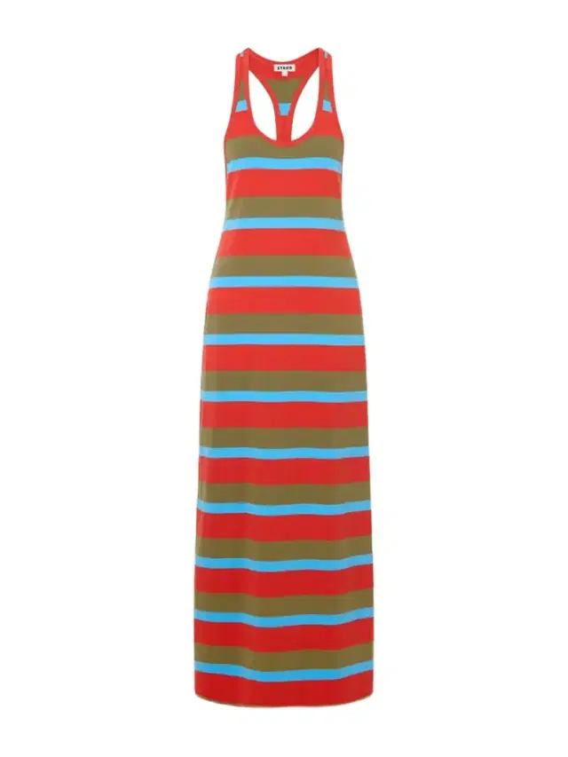 Encino Striped Cotton-blend Maxi Dress